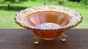 Fenton Butterfly and Berry Marigold Carnival Glass Butter Dish Base !!! - Picture 1 of 5