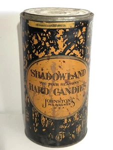 Antike SHADOWLAND 1897 CANDIE Werbedose Johnston's Milwaukee - Bild 1 von 6