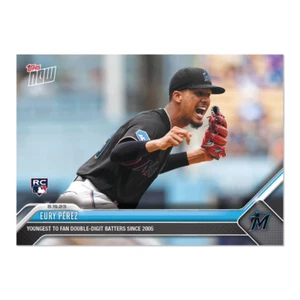 Eury Perez RC Youngest To Fan Double Digit 2023 MLB TOPPS NOW 733 - Picture 1 of 2