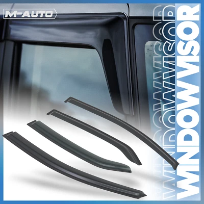 Tape-On Window Visor Shade Vent Wind Rain Deflector for 07-11 Toyota Yaris 4-DR - Image 1 of 4