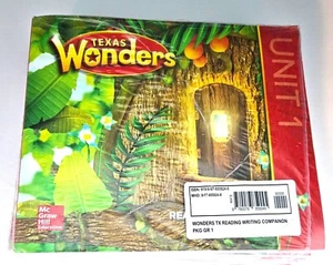 New Texas Wonders Reading/Writing Companion Grade  1 Units 1-6 McGraw Education - Picture 1 of 3
