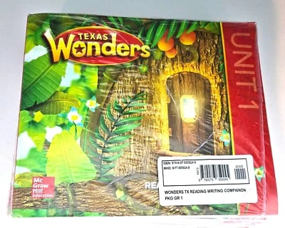 New Texas Wonders Reading/Writing Companion Grade  1 Units 1-6 McGraw Education - Image 1 of 3