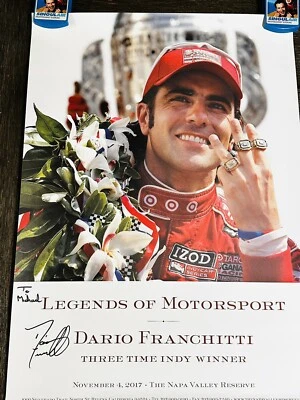 DARIO FRANCHITTI HAND SIGNED Poster 28.5X18.5 Autographed. - Image 1 of 4