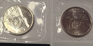 2004 P & D Michigan (MI) States and Territories Quarters - US Mint Cello - Picture 1 of 8