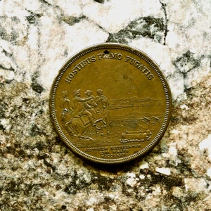 HISTORIC COMMEMORATIVE MEDAL 125TH ANNIVERSARY BRITISH RETREAT FROM BOSTON 1901 - Picture 1 of 2