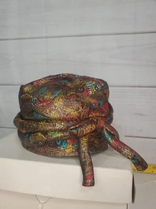 Vintage 60er 70er Jahre Paisley Turban Mütze plissiert Kopf Wrap Cox's Waco, TX - Bild 1 von 11
