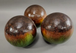 3er Set Glas & feine Glitzer Deko Kugeln/Kugeln zum Ausstellen ~ 3,75 Durchm. - Bild 1 von 6