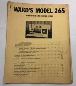 Montgomery Ward Model 265 Sewing Machine Demonstration Manual-VTG Copy - Picture 1 of 3