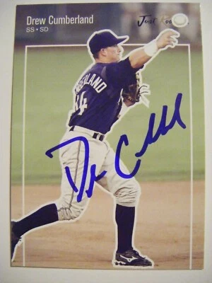 DREW CUMBERLAND signed FLORIDA STATE 2007 Just Minors baseball card AUTO PADRES - Image 1 of 2