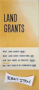 1944 Washington D.C. Association of American Railroads LAND GRANTS PAMPHLET - Picture 1 of 4