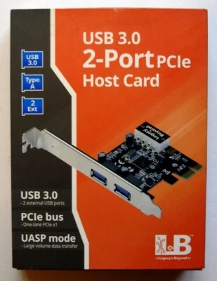 SIIG USB 3.0 2-Port PCIe Host Card, LB-USB0314-S1 - Image 1 of 3