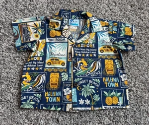 RJC Short Sleeve Collared Button Down Tropical Shirt Boys Size 2T - Picture 1 of 8
