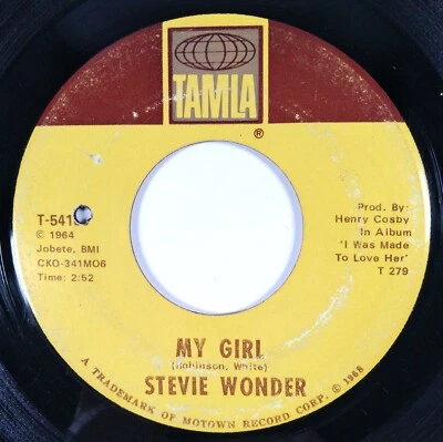 Stevie Wonder My Girl / IYou Met Your Match 7" Vinyl Single TAMLA MOTOWN T-54168 - Bild 1 von 4