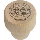 19mm 'Snow Globe Gonks' Wooden Bottle Stopper / Cork (BS00021857)