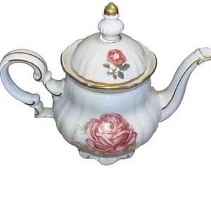 Hutschenreuther Selb Sylvia Pink Rose TEA POT With Lid - Picture 1 of 9