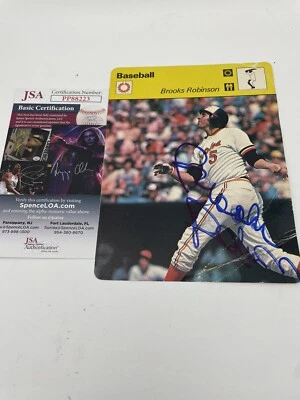 Brooks Robinson Signed Autographed Photo Card JSA COA - Image 1 of 3