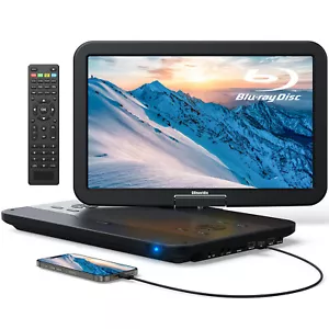 17,6" Tragbarer Blu-Ray DVD Player Auto Kopfstütze 1080P HDMI AV In/Out USB Akku - Bild 1 von 14