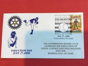 COOPERSTOWN ROTARY CLUB HOF INDUCTION CACHET 2008 GOSSAGE, WILLIAMS - Picture 1 of 1