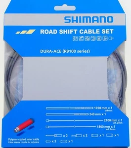 Shimano Dura Ace RS900 R9100 Polymer Coated Shift Cable Set FREE End Caps Gray - Picture 1 of 2