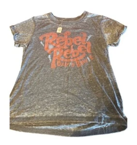 Recycled Karma Womens Rebel Rebel David Bowie Graphic Tee rock theme size small - Picture 1 of 5