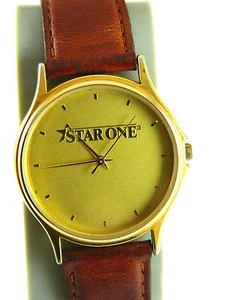 Reloj Raro SUEDA para Hombre ""*STARONE -- Banda de Cuero-TONO DORADO CARA - Imagen 1 de 11