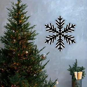 Fiocchi di Neve Natalizi Metallo Wall Art Appendiabiti da Parete per Casa Ufficio Giardino Decorazione - Foto 1 di 4