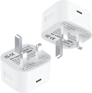 Paquete de 2 enchufes USB C para teléfono carga rápida, cargador de pared rápido USB C de 20 W, USB C - Imagen 1 de 7