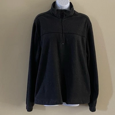 Vintage Men's Saddlebred Grey Gray Fleece Size M Medium 1/4 Zip Front Polyester - Изображение 1 из 4