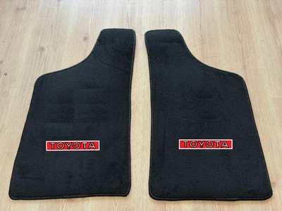 Alfombrillas alfombrillas negras para camioneta Toyota 2 piezas 1984-88 Foto 1 de 2