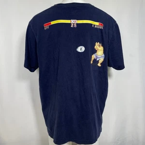 Street Fighter 2 Ryu E Honda Uniqlo Capcom Navy Blue T-Shirt Men's XXL - Picture 1 of 18