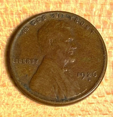1926-S Lincoln Cent - F-VF Condition - Image 1 of 2