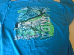 REEL LEGENDS LONG SLEEVE T SHIRT TEE FISHING MENS SIZE 2XL florida blue - Picture 1 of 8