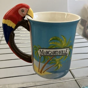 JIMMY BUFFETT'S MARGARITAVILLE Coffee Mug / PARROT HEAD .Free Shipping - Picture 1 of 2
