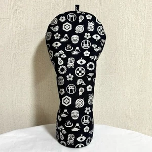 Golf Fairway Wood Head Cover Handmade Auspicious Crest H11" W5.1" Made in Japan - Bild 1 von 4