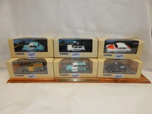 CORGI THE CORGI POLICE COLLECTION 6 MODELS AND WOODEN PLINTH NIB 1:43 - Picture 1 of 16