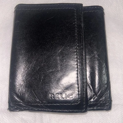 RELIC BLACK LEATHER “Modern Classic Tri-Fold Wallet Men’s Wallet   - Image 1 of 4