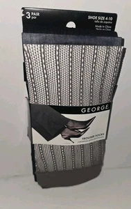 George donna 3 paia calze pantalone 4-10 beige navy nero stivale calzino leggero - Foto 1 di 2