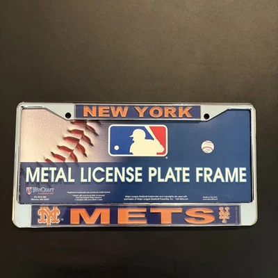 New York Mets Metal License Plate Frame Brand NEW - Image 1 of 4