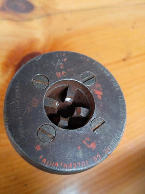 USED TOLEDO No.00 1/2"-13 BOLT DIE HEAD - GOOD TEETH - DROP HEAD TYPE - Image 1 of 2