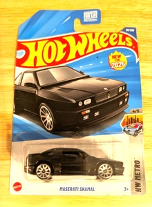 2025 Hot Wheels #58/250 HW Metro 4/5 MASERATI SHAMAL Black - Picture 1 of 5