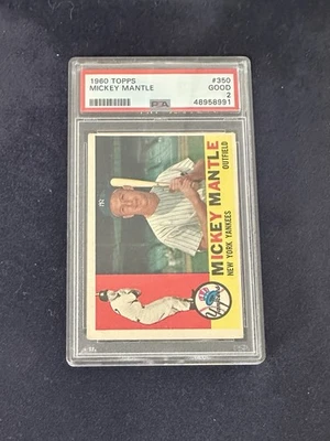 1960 Topps - Mickey Mantle #350 PSA 2 Foto 1 de 2