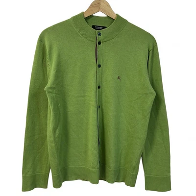 Cardigã masculino autêntico Burberry Black Label - Verde amarelo marrom múltiplo - Imagem 1 de 4