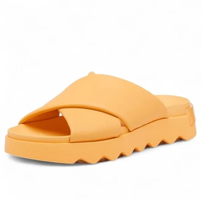 Женские сандалии-шлепанцы Sorel VIIBE крест-накрест размер 8,5 желтый ремешок Ray Gum НОВЫЕ - Изображение 1 из 4