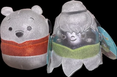 NEW NWT LOT OF 2 Winnie The Pooh & Tinker Bell Squishmallow Plush Disney 100 BG - Image 1 of 3