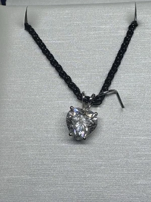 Never Worn 3 Carat Heart Shaped Lab Diamond Necklace Agape Diamonds - Image 1 of 4