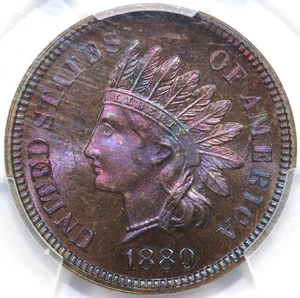 1880 1c Proof Indian Head Cent PCGS PR 66 BN *Secure Shield* - Picture 1 of 5
