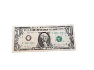 1977 One Dollar Bill $1  Federal Reserve slightly Circulated  - Picture 1 of 2