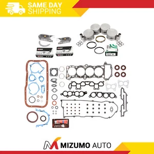 Full Gasket Set Pistons Bearings Fit 95-99 Nissan 200SX Sentra 1.6L DOHC GA16DE - Picture 1 of 12