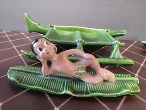 RARE! GILNER "Happy Cannibal" Collection 1953 - Happy Native on Outrigger 3-Pc's - Picture 1 of 9