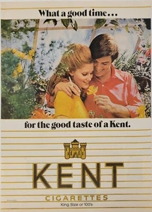 Kent Cigarettes 1970 anuncio impreso vintage pareja amarillo primavera botánico - Imagen 1 de 1